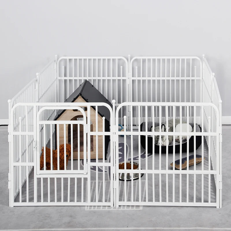 Parc de Jeu Extérieur pour Animaux – Enclos Portable pour Chiens et Chiots – Clôture Pliable de Jardin ou Camping – Idéal pour Petits Chiens comme le Caniche (Teddy)