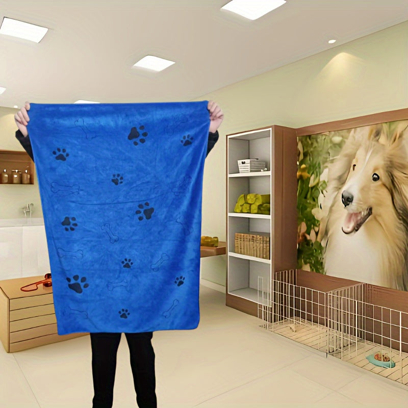 Serviette pour Chien et Chat – Serviette de Bain Absorbante en Microfibre – Séchage Rapide – Idéale pour Chiens Moyens, Chiots et Chats – Produit de Toilette pour Animaux