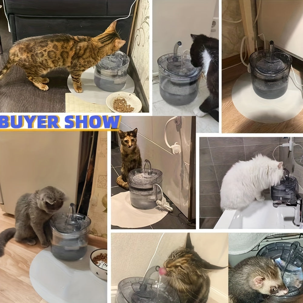 Fontaine à Eau Intelligente pour Chats & Chiens – 1,8 L avec Robinet, Filtration & Réservoir Transparent