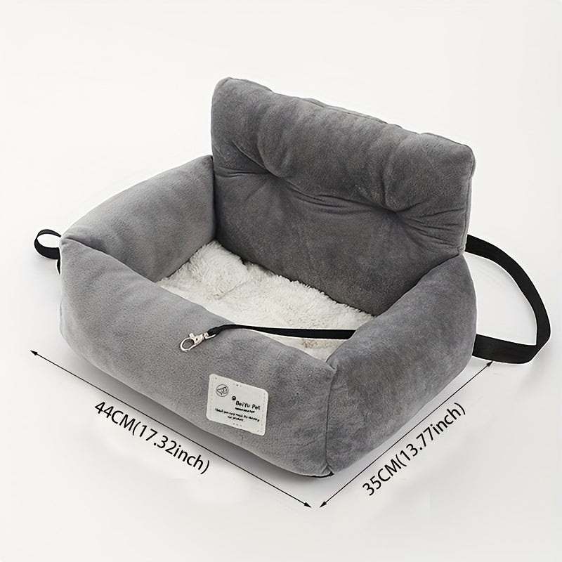 Siège-Auto Confortable pour Chien – Transport Sécurisé, Portable & Lavable, Parfait pour les Voyages en Voiture