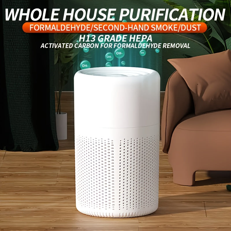 Purificateur d’Air HEPA Compact avec Éponge Parfumée – Anti-Odeurs, Poussière, Pollen et Poils d’Animaux