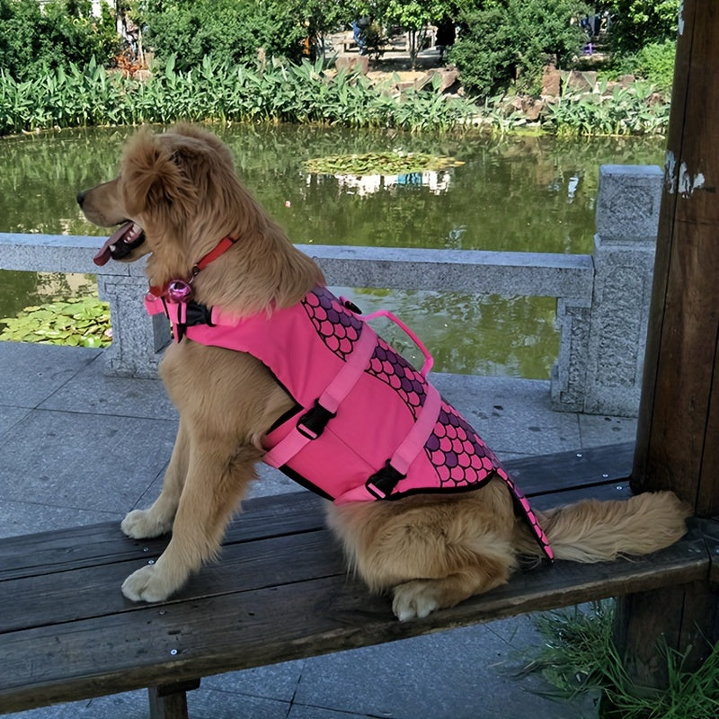 Gilet de Sauvetage pour Chien – Veste Flottante de Sécurité pour la Natation et le Bateau – Maillot de Bain Flottant pour Petits, Moyens et Grands Chiens – Idéal Piscine, Mer, Lac