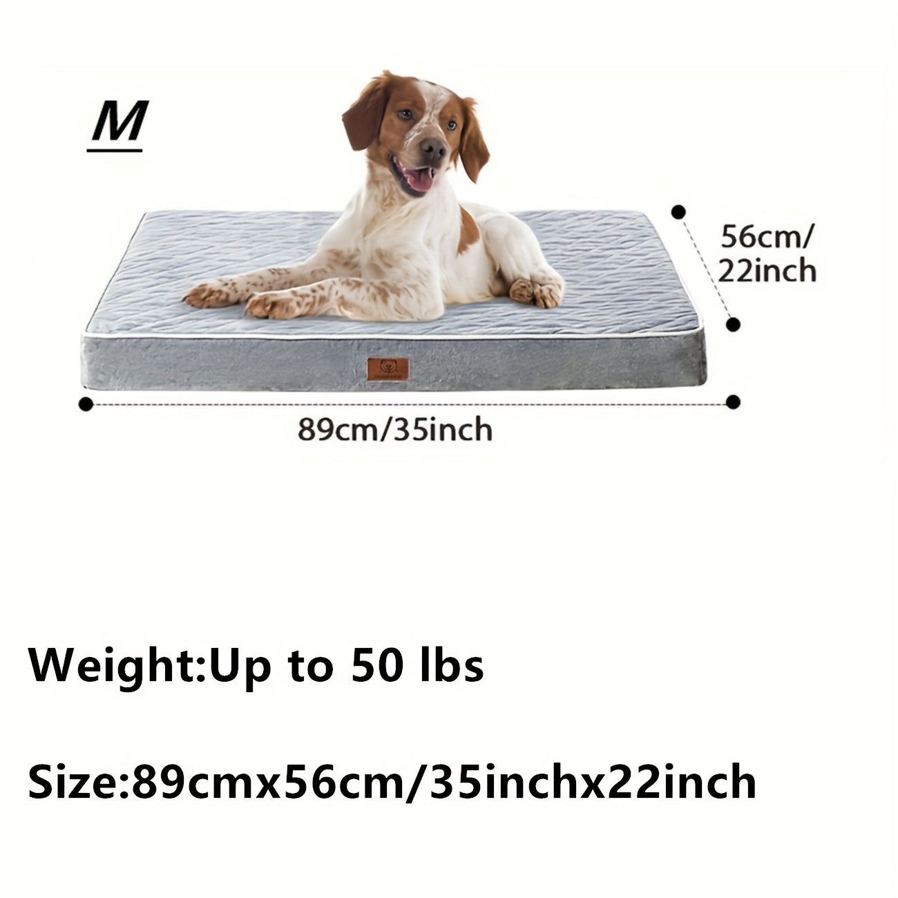 Panier Confort XXL pour Grand Chien – Matelas Orthopédique en Mousse à Mémoire, Housse Imperméable et Lavable