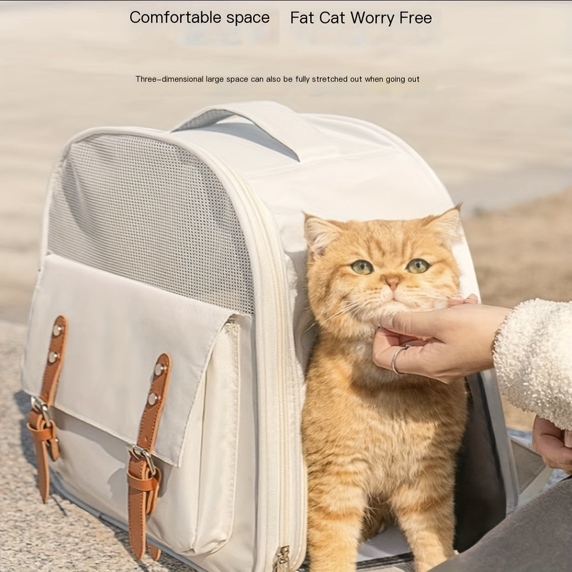 Sac à Dos Respirant pour Chats et Petits Chiens – Grande Capacité & Confort Optimal