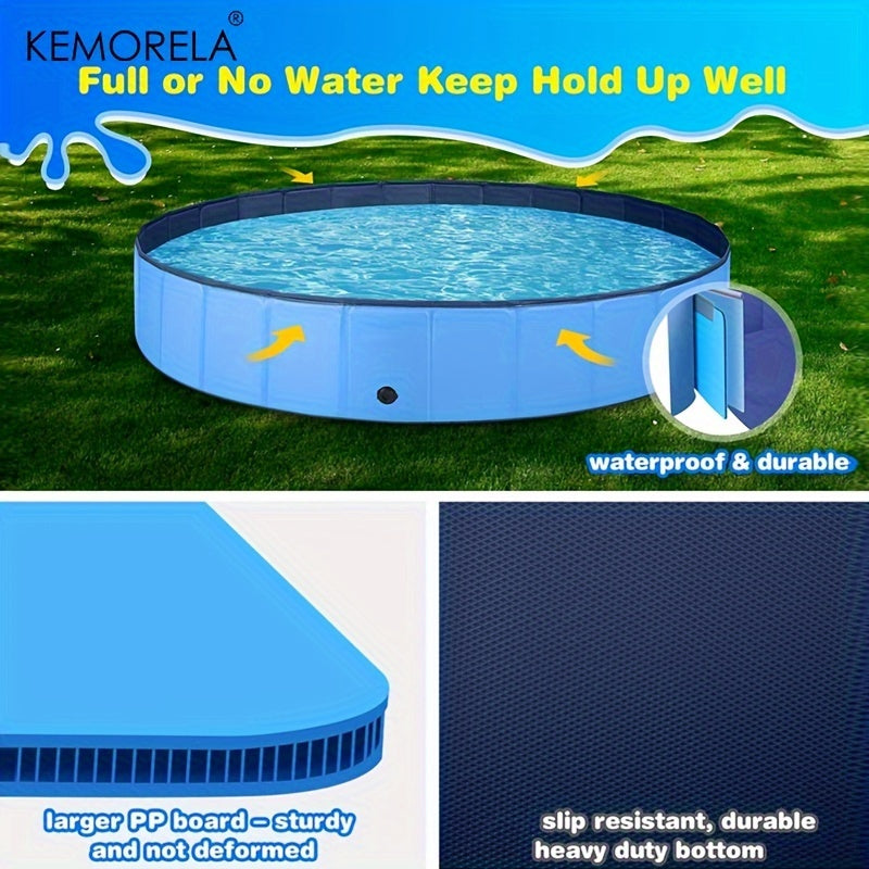Baignoire Pliable Grande Taille pour Chien – Bassin de Douche ou Piscine Portable, Idéal pour Toilettage & Été