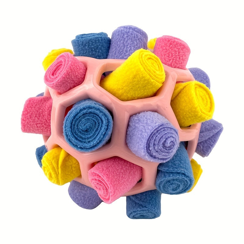 Jouet Interactif en Peluche pour Chien – Balle à Friandises, Jeu de Flair, Mâchouille & Nettoyage des Dents