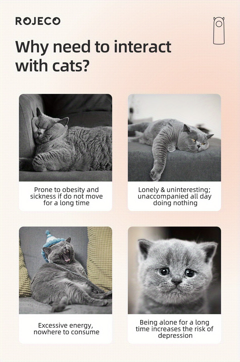 Jouet Interactif Laser Automatique pour Chat/Chien – Jouet Intelligent d’Intérieur pour Animaux – Sans Piles Incluses