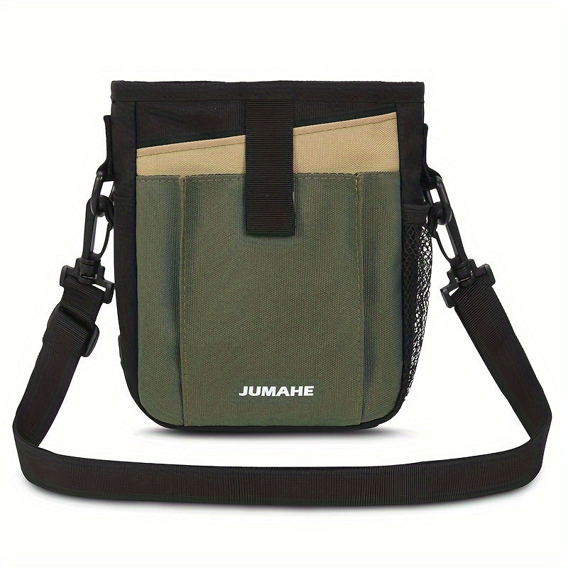 Sac Bandoulière Réglable pour Femme – Marque JUMAHE – Polyester de Qualité, Lavable en Machine, Uni avec Poche Zippée Avant – Idéal pour Friandises pour Animaux et Usage Quotidien