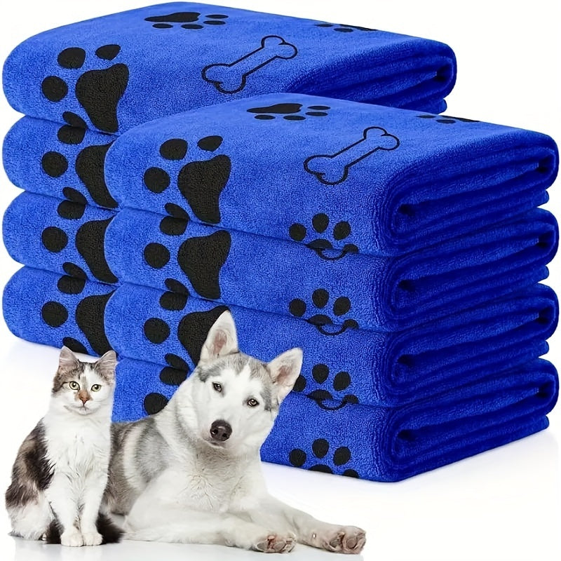 Serviette pour Chien et Chat – Serviette de Bain Absorbante en Microfibre – Séchage Rapide – Idéale pour Chiens Moyens, Chiots et Chats – Produit de Toilette pour Animaux