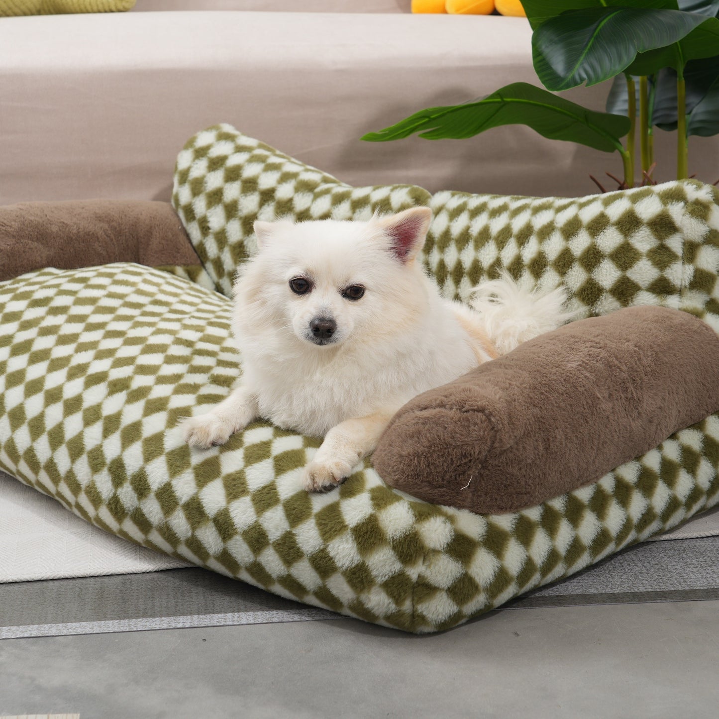 Nid Douillet en Peluche pour Animaux – Panier Confortable et Moelleux pour Chien & Chat