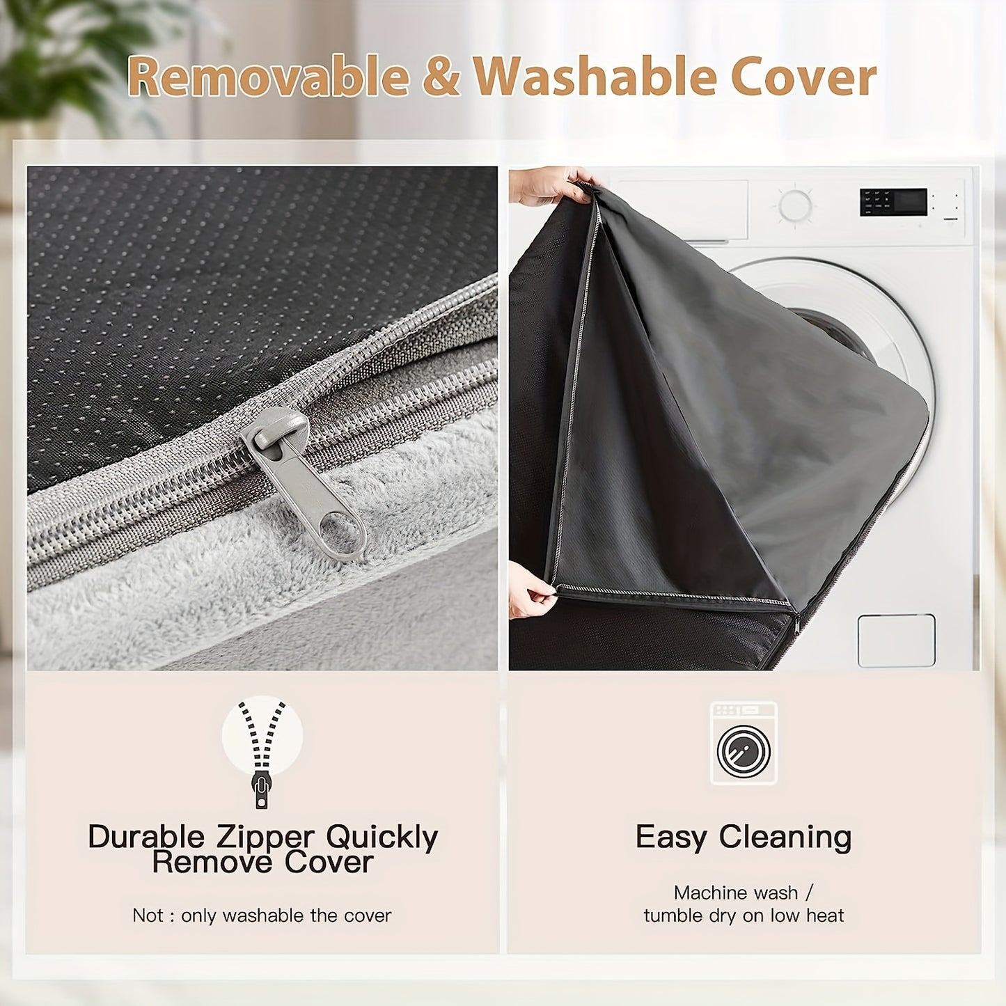Panier Confort XXL pour Grand Chien – Matelas Orthopédique en Mousse à Mémoire, Housse Imperméable et Lavable