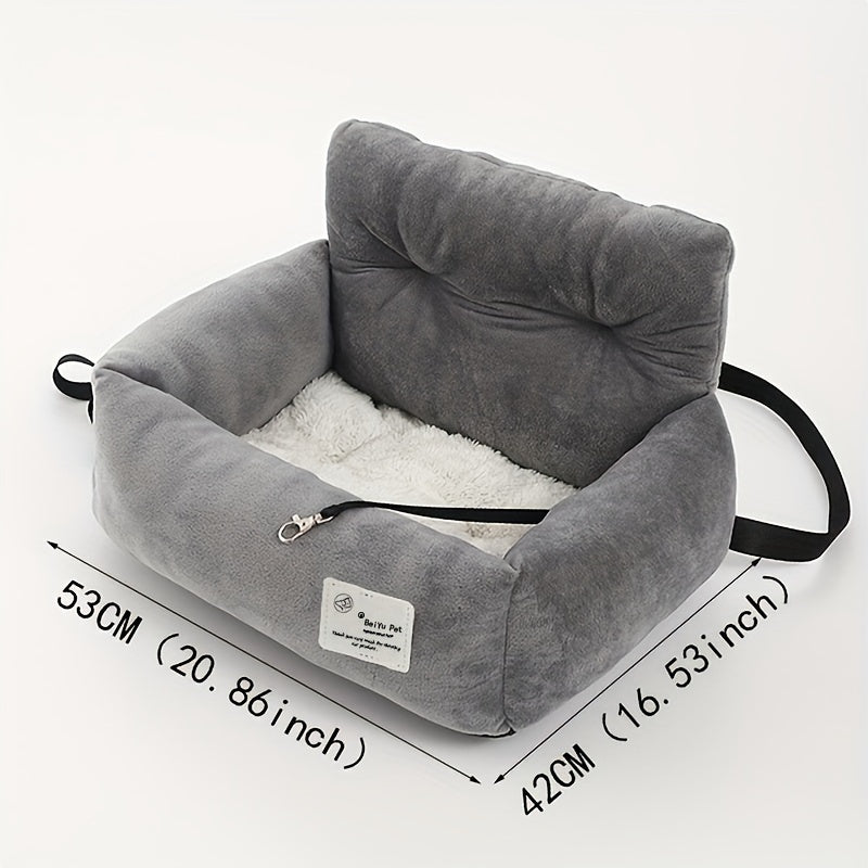 Siège-Auto Confortable pour Chien – Transport Sécurisé, Portable & Lavable, Parfait pour les Voyages en Voiture