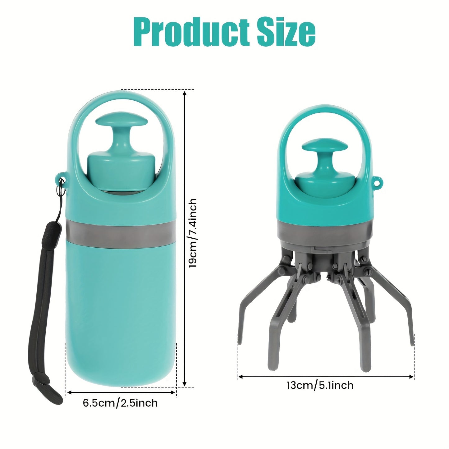 Ramasse-Crottes pour Animaux – Pelle Portable pour Déjections Canines – Distributeur Intégré – Accessoire d’Extérieur Pratique pour Chiens