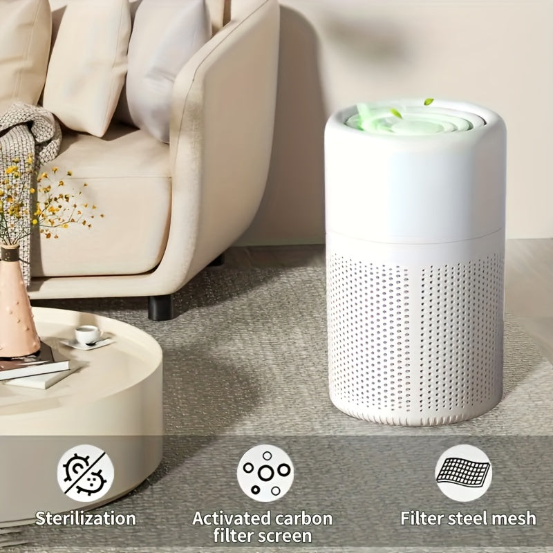 Purificateur d’Air HEPA Compact avec Éponge Parfumée – Anti-Odeurs, Poussière, Pollen et Poils d’Animaux