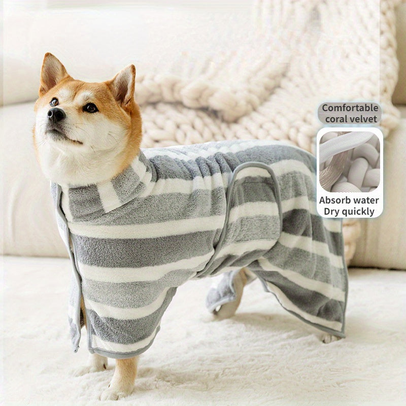 Serviette de Bain Grand Format pour Animaux – Serviette Séchante Ultra-Absorbante et à Séchage Rapide – Peignoir de Bain pour Chien ou Chat