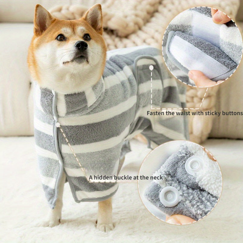 Serviette de Bain Grand Format pour Animaux – Serviette Séchante Ultra-Absorbante et à Séchage Rapide – Peignoir de Bain pour Chien ou Chat