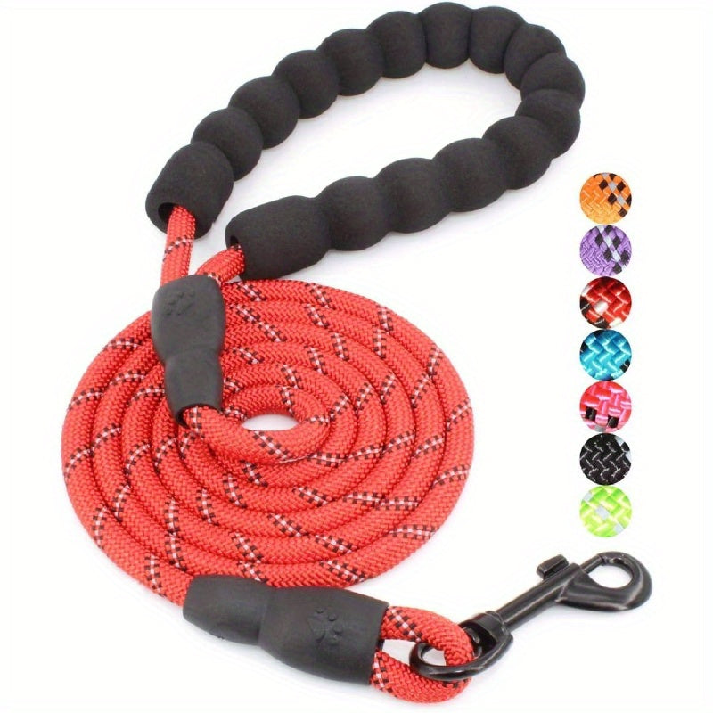 Laisse en Nylon Renforcée pour Chien – Corde Ronde Réfléchissante, Épaissie et Allongée – Laisse de Traction pour Chiens Moyens et Grands