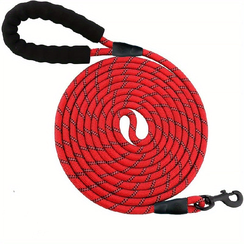 Laisse en Nylon Renforcée pour Chien – Corde Ronde Réfléchissante, Épaissie et Allongée – Laisse de Traction pour Chiens Moyens et Grands