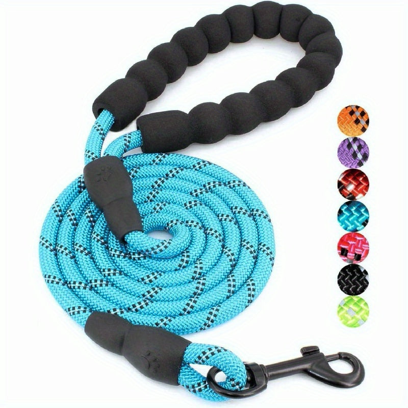 Laisse en Nylon Renforcée pour Chien – Corde Ronde Réfléchissante, Épaissie et Allongée – Laisse de Traction pour Chiens Moyens et Grands