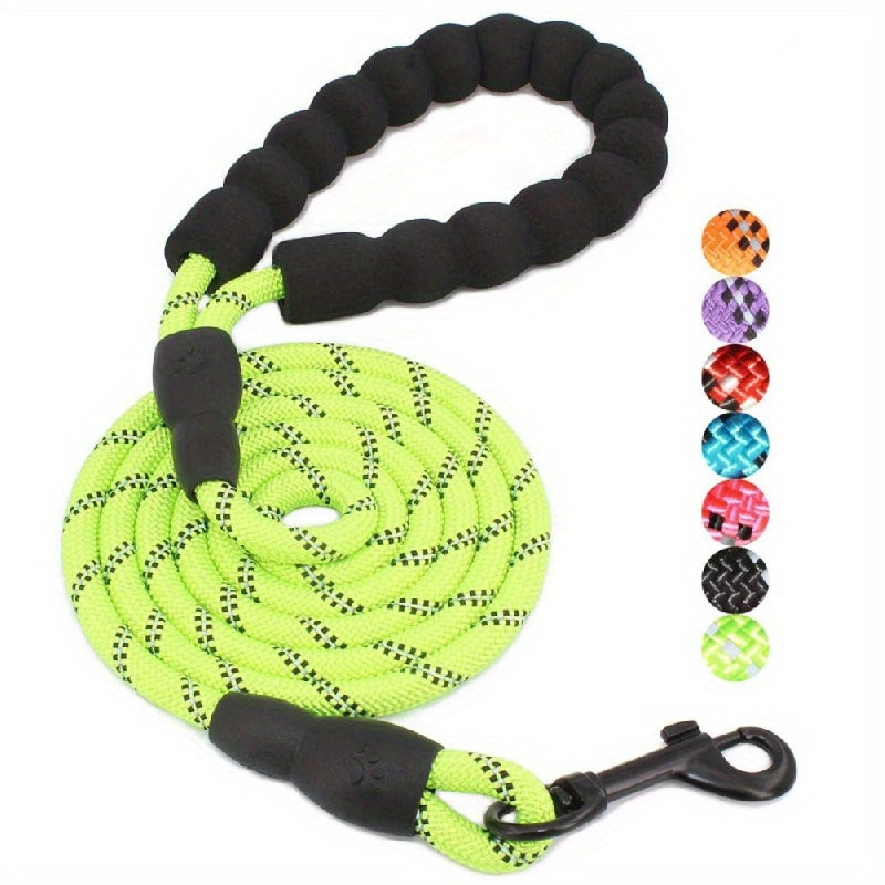 Laisse en Nylon Renforcée pour Chien – Corde Ronde Réfléchissante, Épaissie et Allongée – Laisse de Traction pour Chiens Moyens et Grands