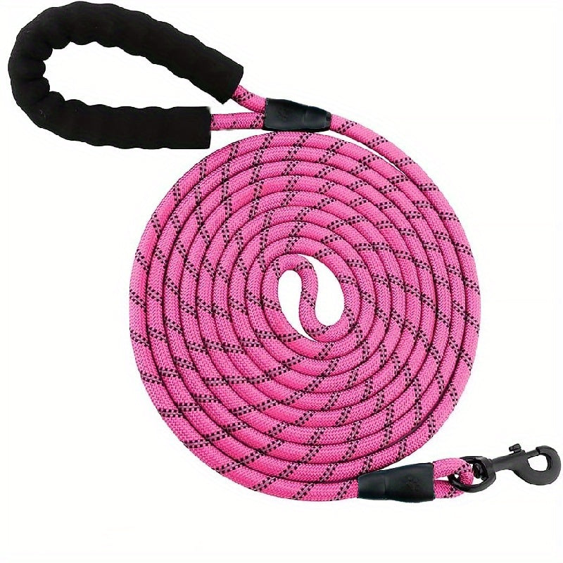 Laisse en Nylon Renforcée pour Chien – Corde Ronde Réfléchissante, Épaissie et Allongée – Laisse de Traction pour Chiens Moyens et Grands