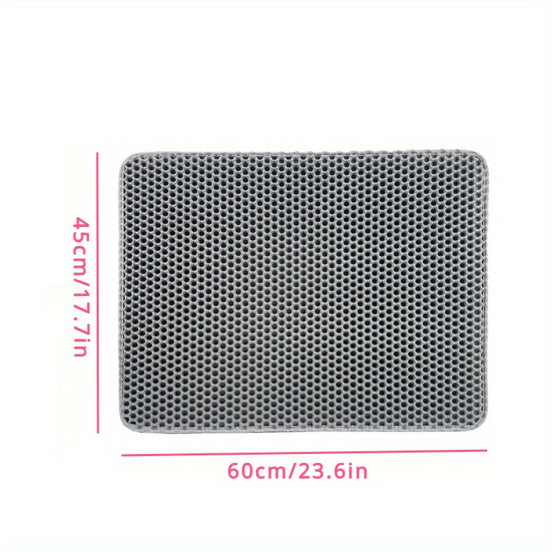 Tapis de Litière pour Chat – Double Couche Antiprojection – Tapis de Sol Antipoussière pour Capturer les Grains – Tapis de Nettoyage pour Animaux