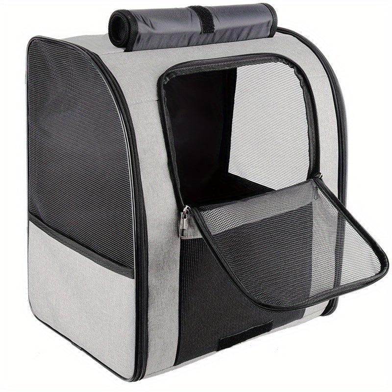 Sac à Dos Portable pour Animaux – Grande Capacité Respirante – Sac de Transport pour Chat ou Petit Chien – Accessoire de Voyage pour Animaux