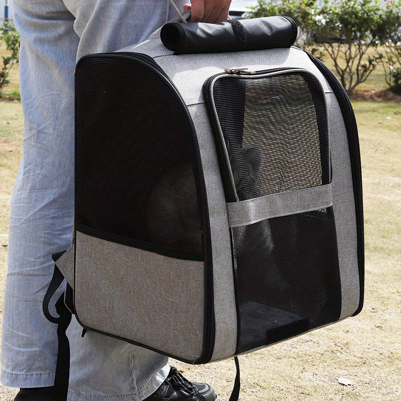 Sac à Dos Portable pour Animaux – Grande Capacité Respirante – Sac de Transport pour Chat ou Petit Chien – Accessoire de Voyage pour Animaux