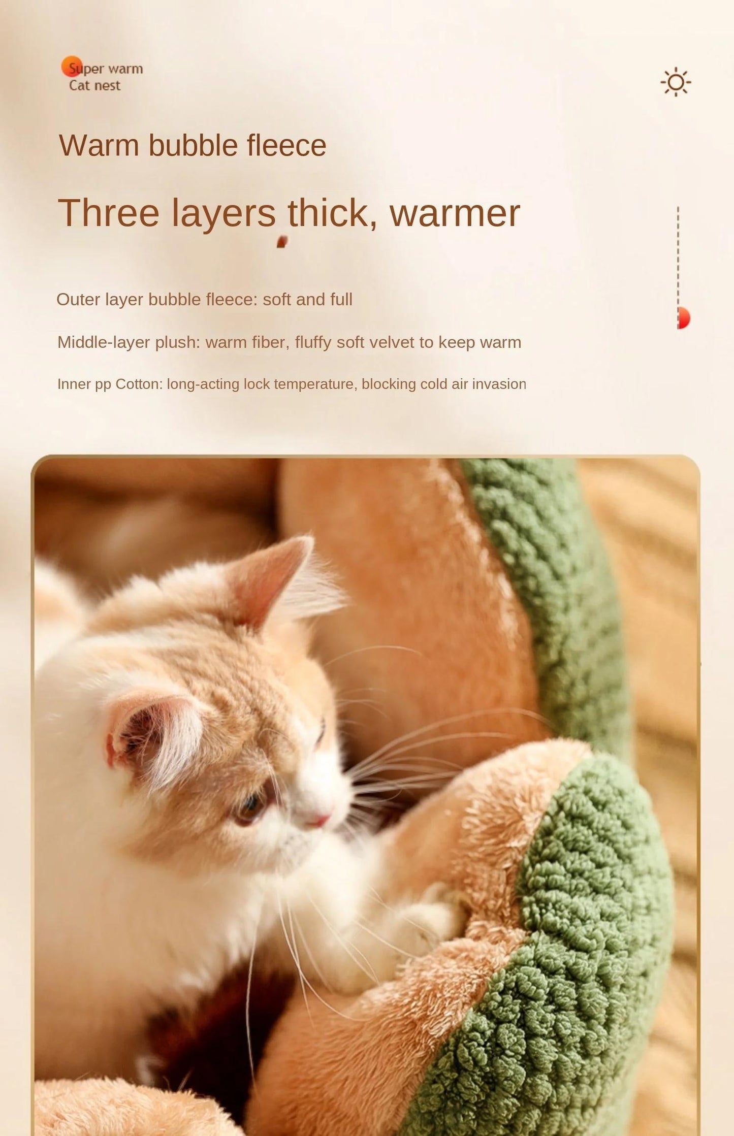 Coussin Douillet en Forme de Fleur pour Chat ou Chiot – Panier Rond en Peluche, Moelleux et Chaleureux pour l’Hiver