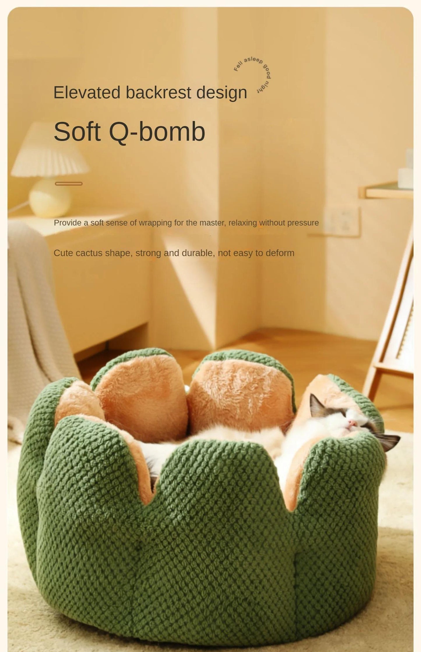 Coussin Douillet en Forme de Fleur pour Chat ou Chiot – Panier Rond en Peluche, Moelleux et Chaleureux pour l’Hiver