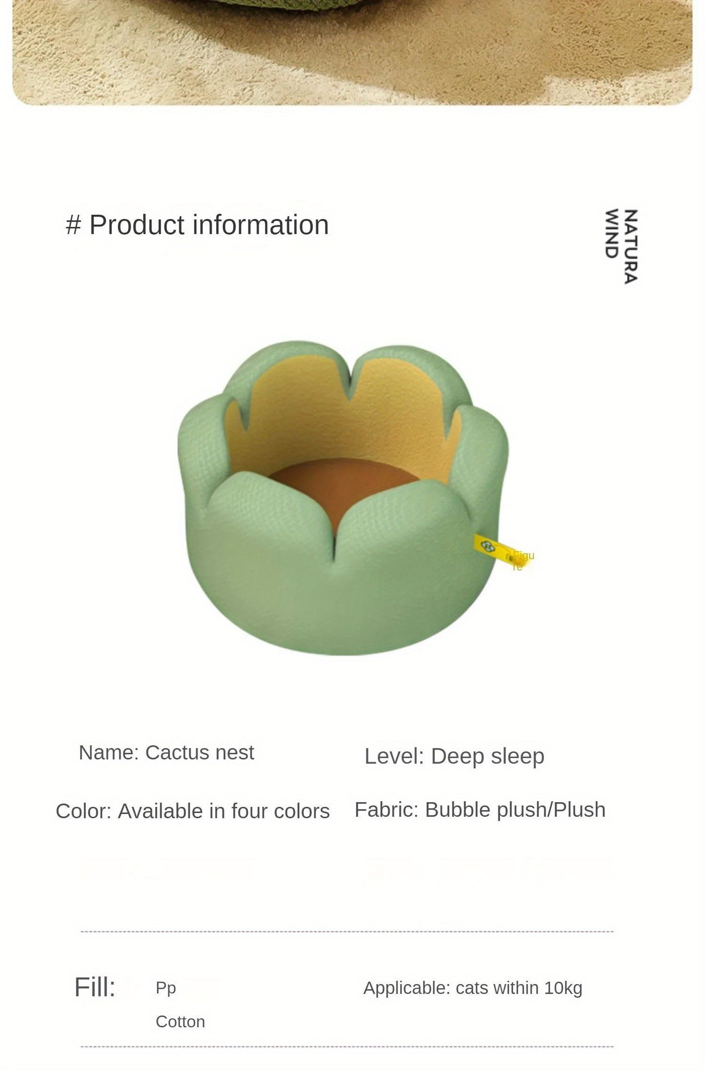 Coussin Douillet en Forme de Fleur pour Chat ou Chiot – Panier Rond en Peluche, Moelleux et Chaleureux pour l’Hiver