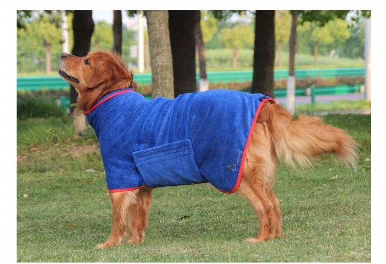 Peignoir de Bain pour Chien – Serviette Ultra-Absorbante, Séchage Rapide, Lavable en Machine