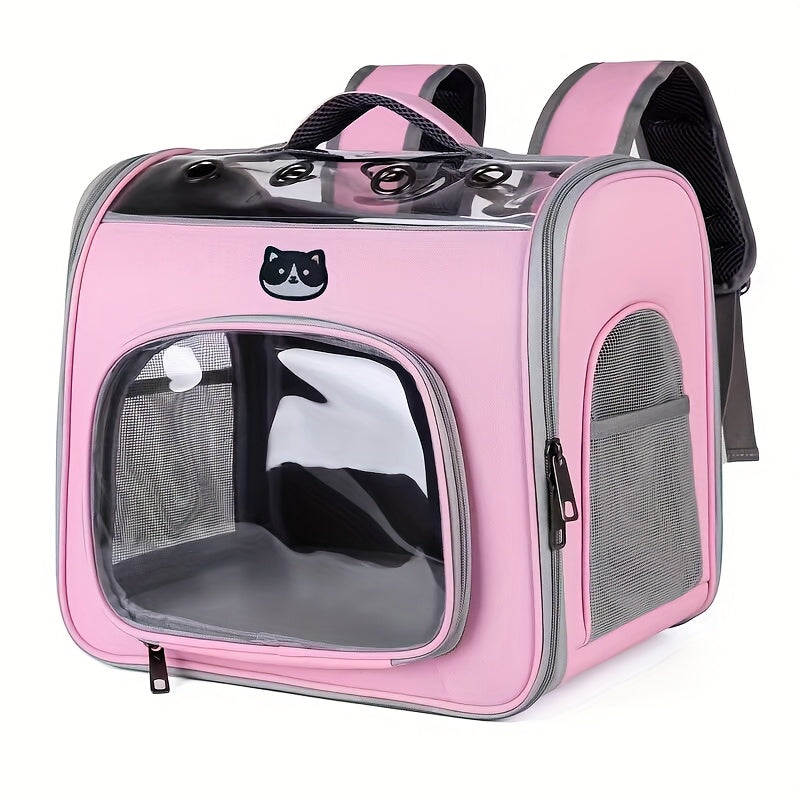 Sac à Dos de Transport pour Animaux – Maille Respirante, Grande Capacité – Sac Pliable et Portable pour Chats et Chiens – Fermeture Éclair Sécurisée