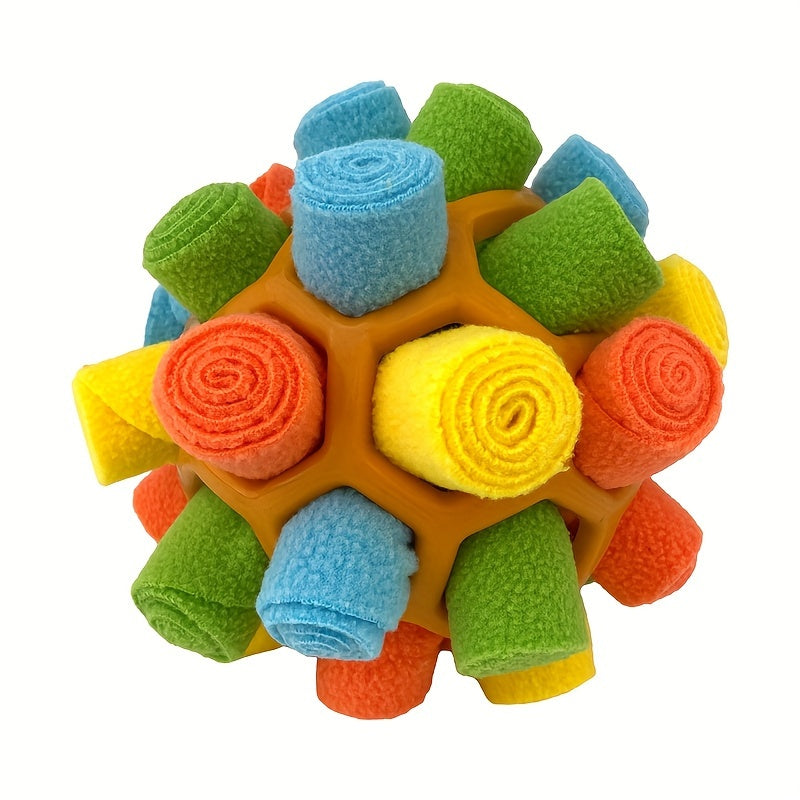 Jouet Interactif en Peluche pour Chien – Balle à Friandises, Jeu de Flair, Mâchouille & Nettoyage des Dents
