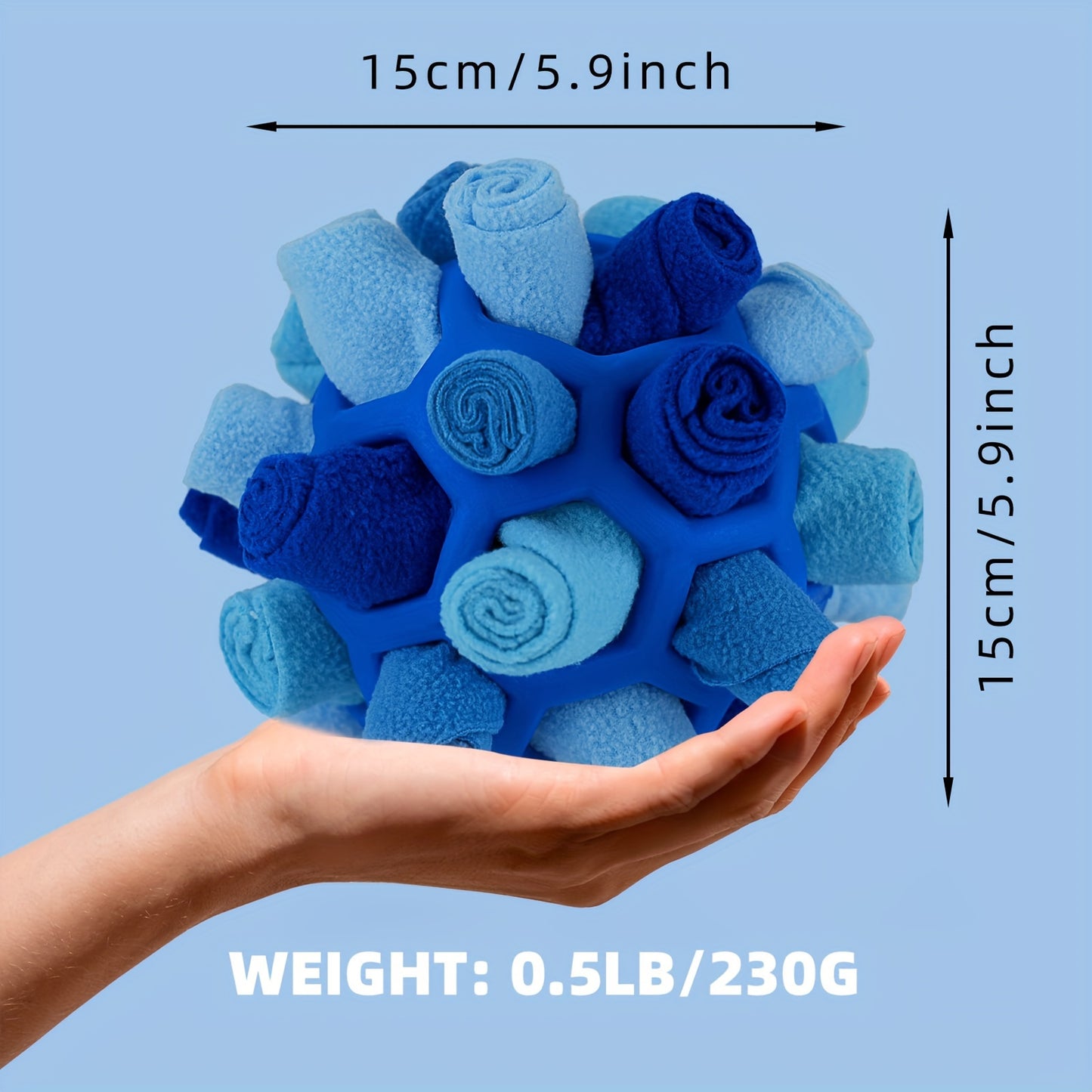 Jouet Interactif en Peluche pour Chien – Balle à Friandises, Jeu de Flair, Mâchouille & Nettoyage des Dents