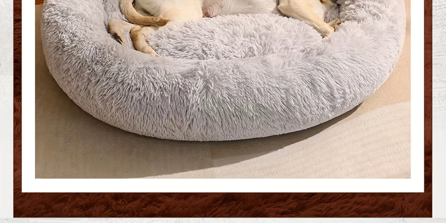Lit pour Chien en Forme de Patte d’Ours – Nid Douillet en Peluche Longue, Coussin Ultra Moelleux pour le Sommeil et la Sieste des Chiens et Chats