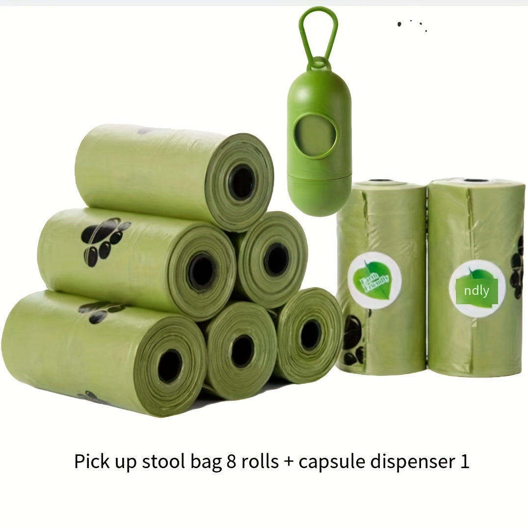 Lot de 8/12/20 Rouleaux de Sacs à Déjections Canines – Sacs à Litière Épais, Anti-Fuites, avec 1 Distributeur Inclus – Pour Promenades et Voyages avec Chien