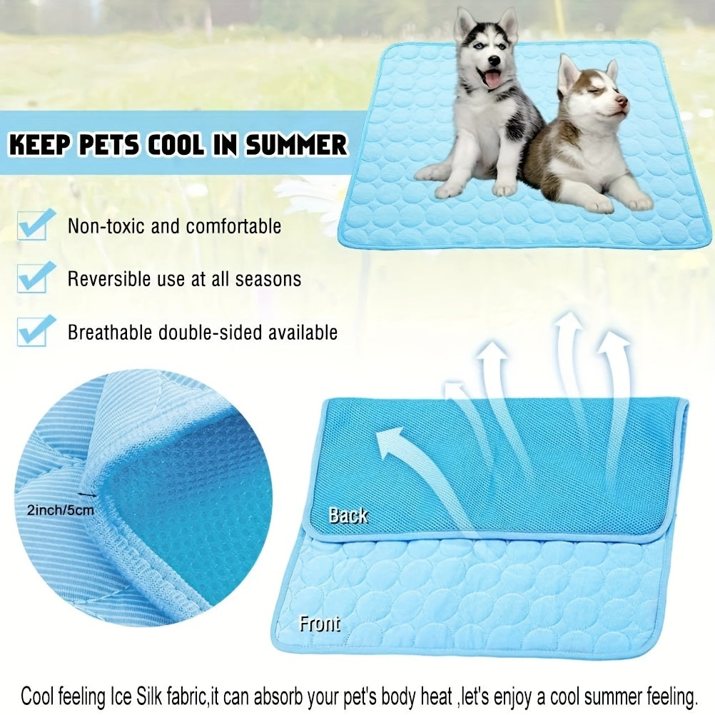 Tapis Rafraîchissant pour Chien BEIYU PET – Lit d'Été Autorefroidissant avec Gel Rafraîchissant – Tissu Polyester Résistant – Design Carré Confortable pour Chiens de Petite à Moyenne Taille