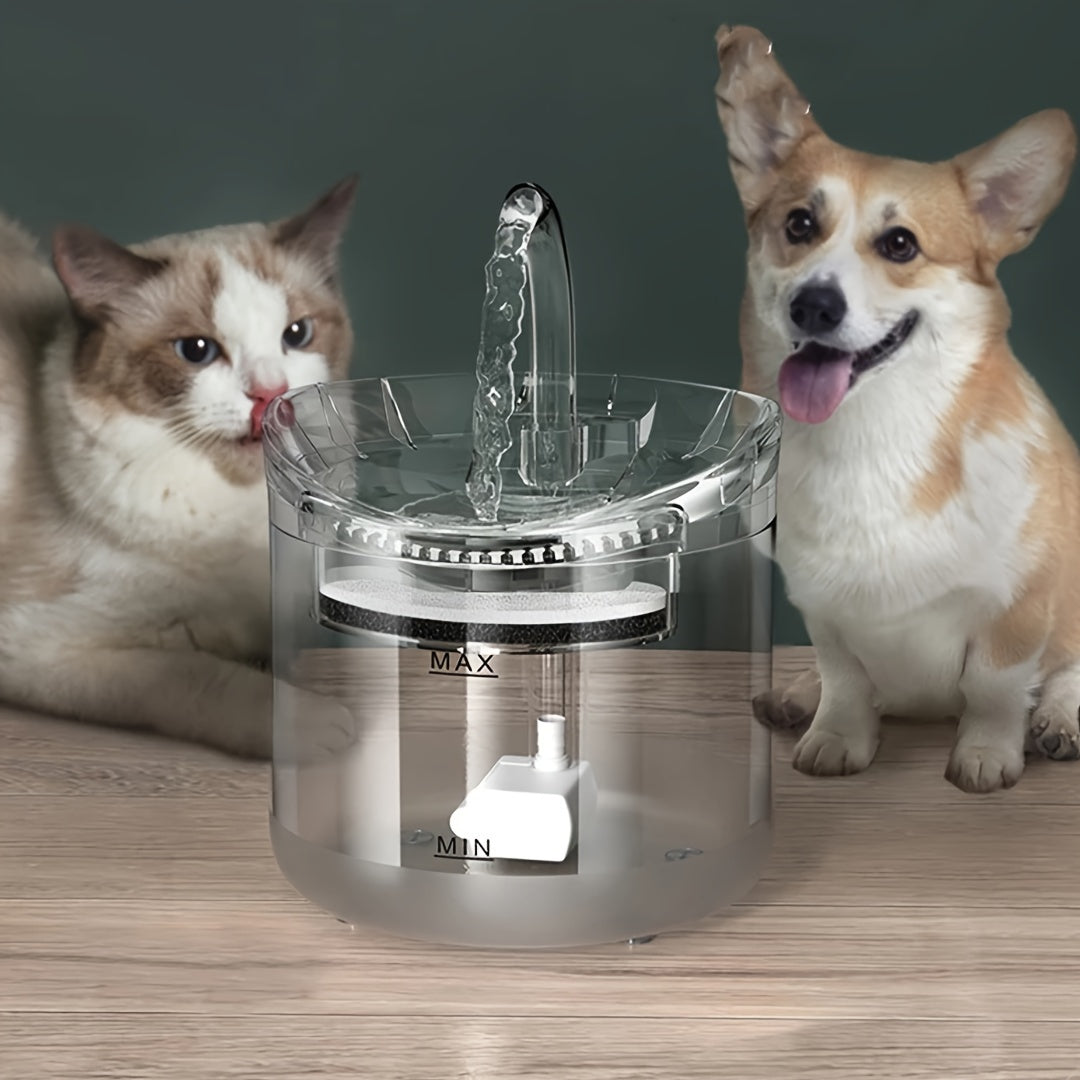 Fontaine à Eau Intelligente pour Chats & Chiens – 1,8 L avec Robinet, Filtration & Réservoir Transparent