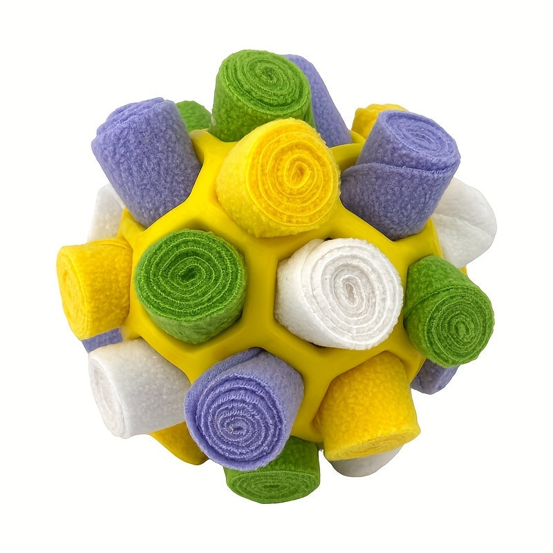 Jouet Interactif en Peluche pour Chien – Balle à Friandises, Jeu de Flair, Mâchouille & Nettoyage des Dents