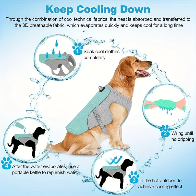 Gilet Rafraîchissant Respirant pour Chien – Veste Anti-Chaleur Été, Réglable & Ultra-Léger