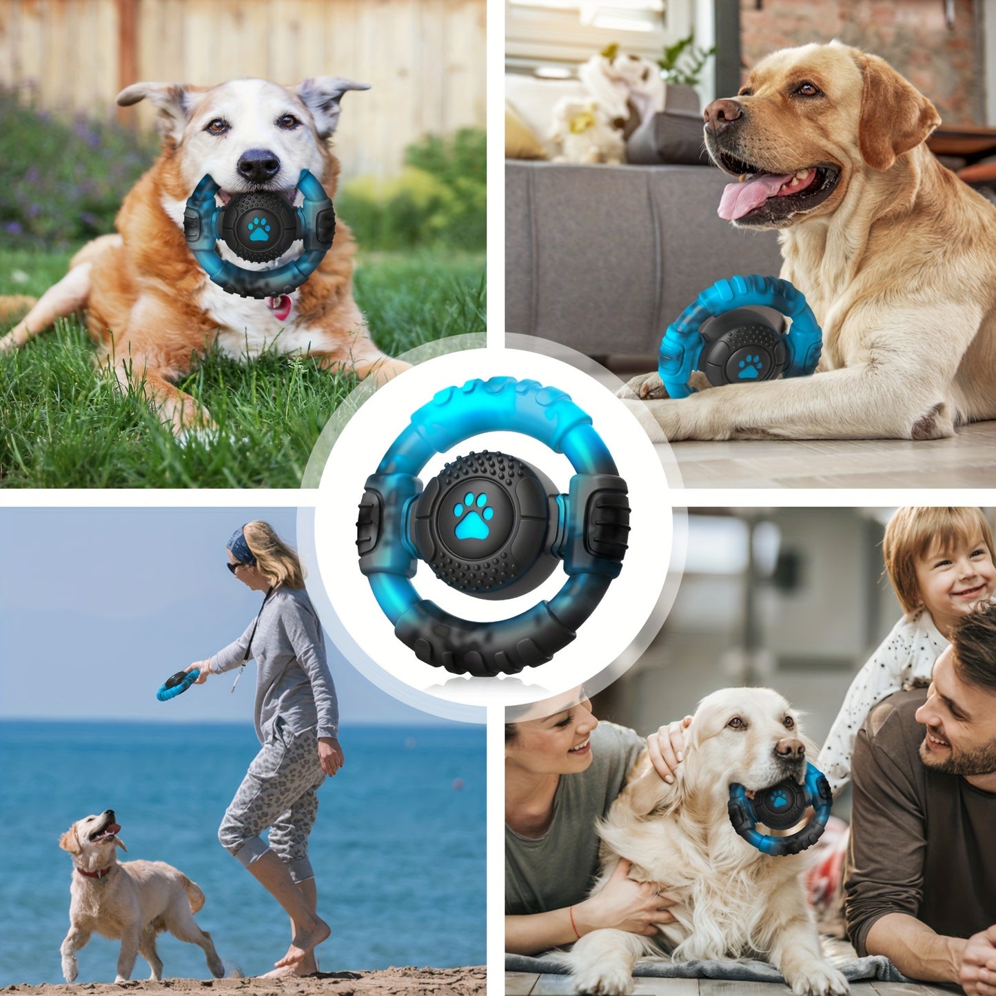 Jouet à Mâcher pour Chien en Forme de Volant – Jouet Interactif de Nettoyage Dentaire et d’Entraînement – Convient aux Chiens de Taille Moyenne