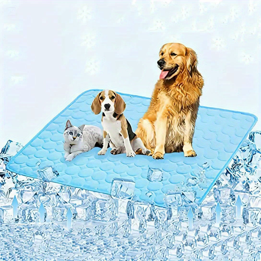 Tapis Rafraîchissant pour Chien BEIYU PET – Lit d'Été Autorefroidissant avec Gel Rafraîchissant – Tissu Polyester Résistant – Design Carré Confortable pour Chiens de Petite à Moyenne Taille