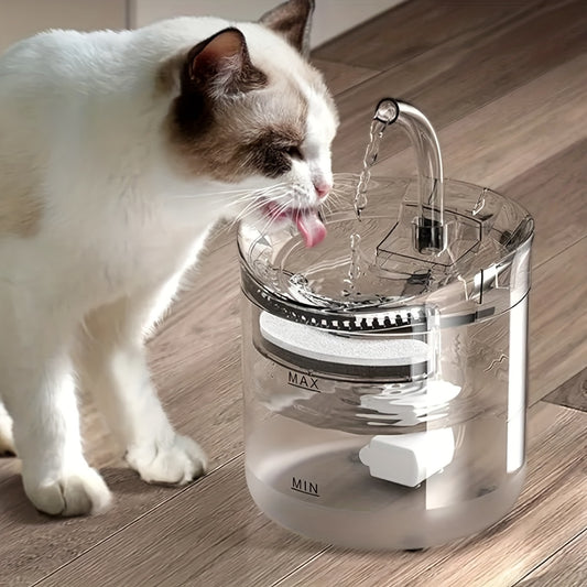 Fontaine à Eau Intelligente pour Chats & Chiens – 1,8 L avec Robinet, Filtration & Réservoir Transparent