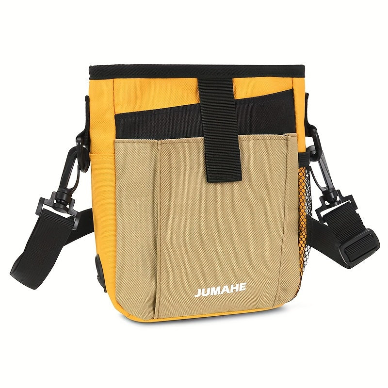 Sac Bandoulière Réglable pour Femme – Marque JUMAHE – Polyester de Qualité, Lavable en Machine, Uni avec Poche Zippée Avant – Idéal pour Friandises pour Animaux et Usage Quotidien
