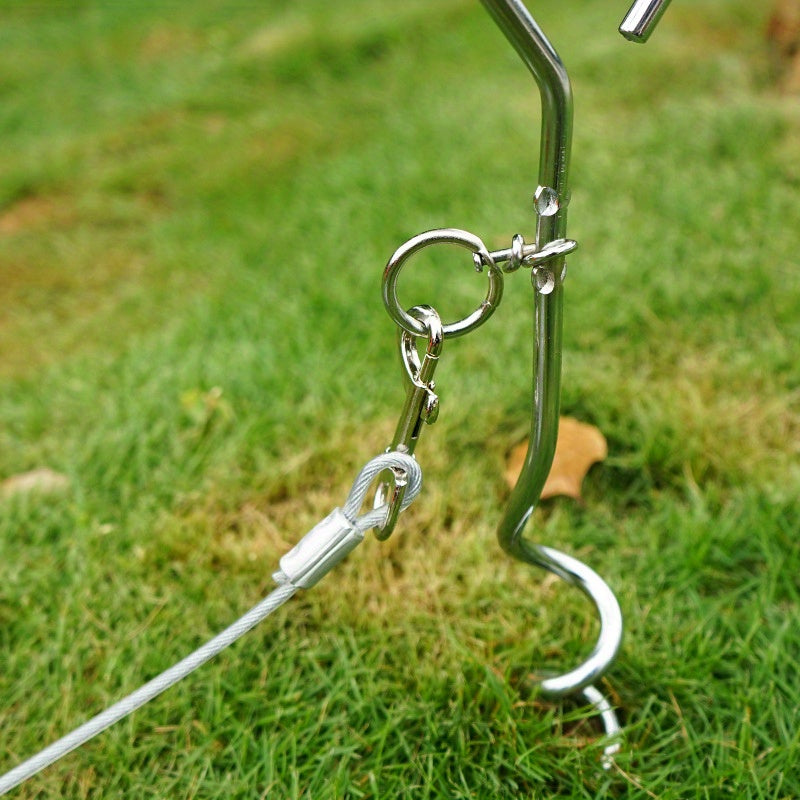 Piquet d’Ancrage en Acier Renforcé pour Chien – Fixation Sécurisée en Extérieur avec Design Tire-Bouchon