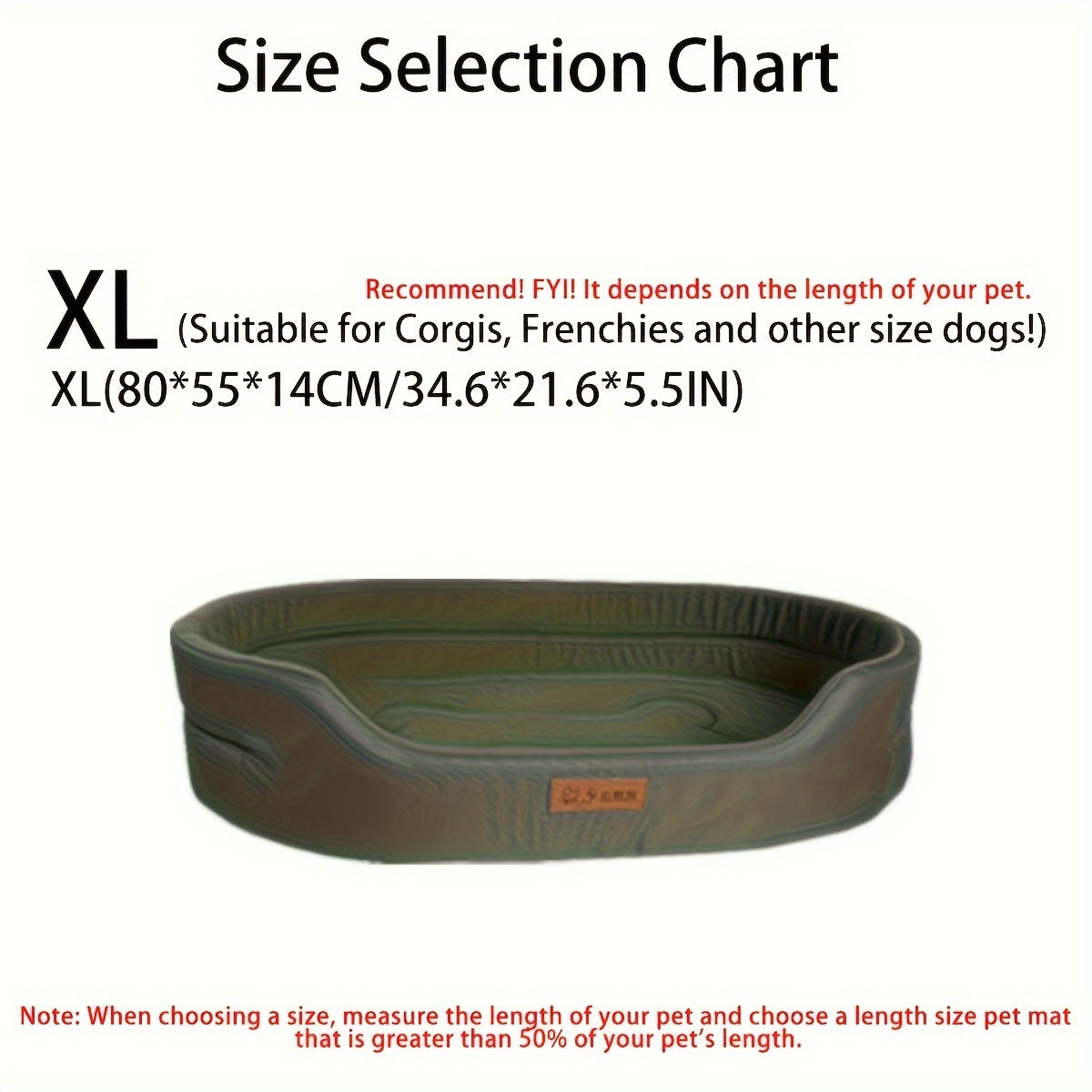 Lit pour Chien PJYuCien Comfort Plus – Spacieux, Respirant et Antidérapant, Utilisable Toute l’Année – Lavable en Machine, Idéal pour Chiens de Petite à Grande Taille