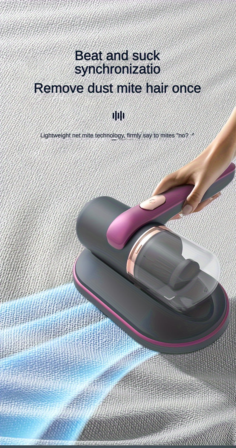 Aspirateur Anti-Acariens Compact – Stérilisation UV, Élimination Efficace des Poils d’Animaux, Poussière, Squames et Acariens – Idéal pour Matelas, Canapé, Tapis et Literie