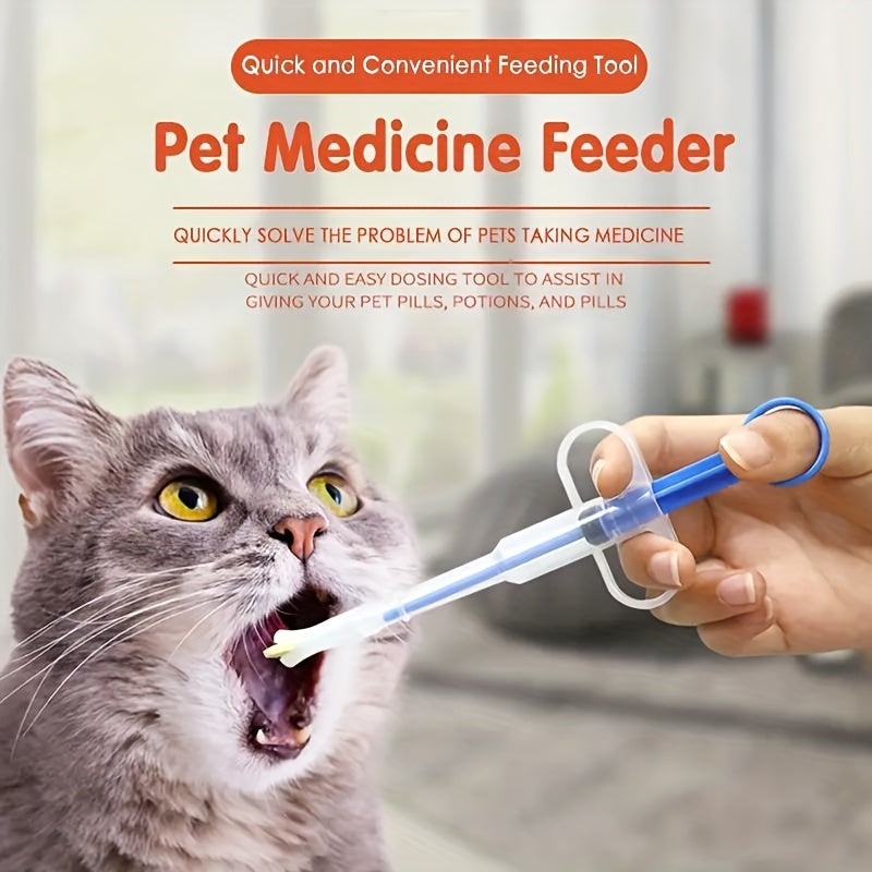 Distributeur de Médicaments pour Animaux – Embout Souple, Double Usage pour Liquides ou Comprimés (Chiens & Chats)