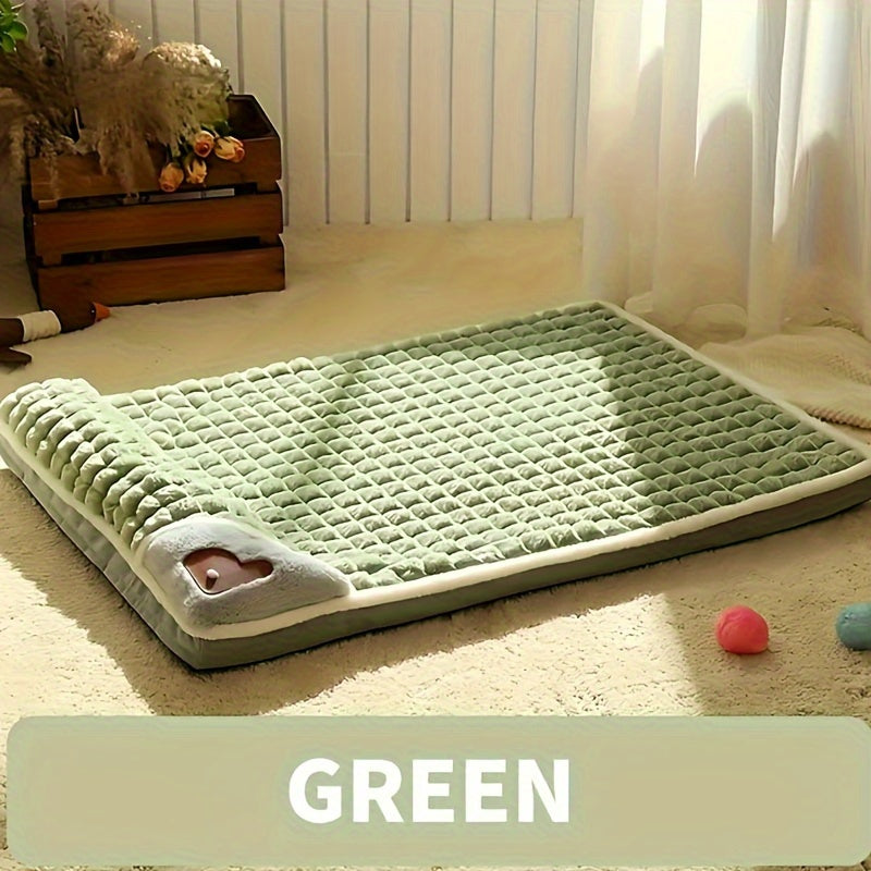 Tapis de Couchage pour Chien – 1 Pièce – Coussin Universel Toutes Saisons pour Niche ou Panier – Matelas Douillet avec Housse Amovible et Lavable – Soutien Doux pour la Colonne Vertébrale